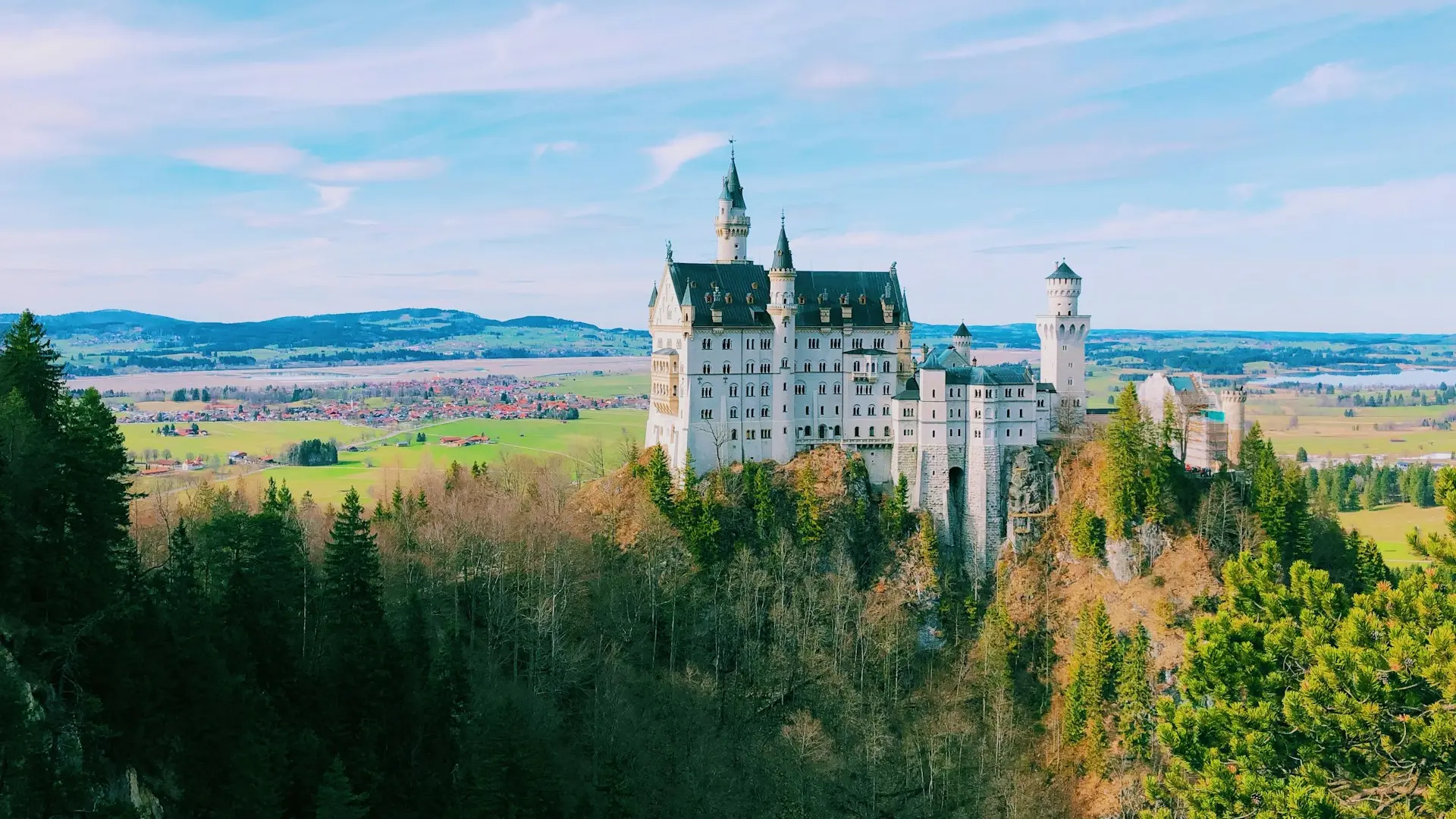 castle above hill surrounded by trees